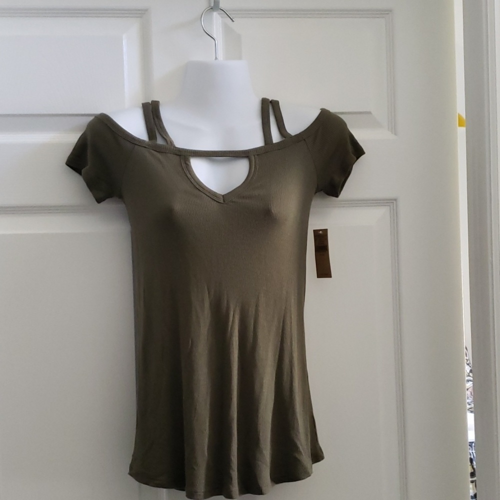 American Eagle Outfitters Cold Shoulder Tee